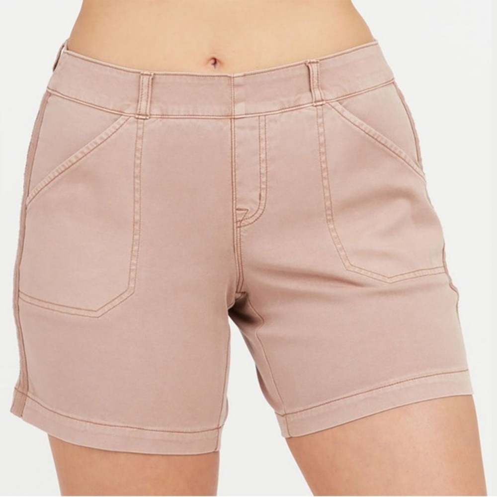 Spanx Mauve Stretch Twill 6'' Utility Shorts Womens Sz. XS